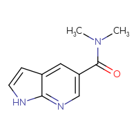 Chemical structure of N,N-dimethyl-1H-pyrrolo[2,3-b]pyridine-5-carboxamide - CSSB01991080922