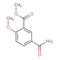 Chemical structure of methyl 5-carbamoyl-2-methoxybenzoate - CSSB00010571114