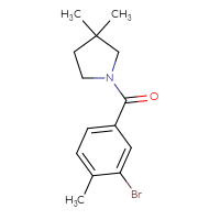 Chemical structure of 1-(3-bromo-4-methylbenzoyl)-3,3-dimethylpyrrolidine - CSSB00006133041