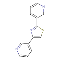 Chemical structure of 3-[4-(pyridin-3-yl)-1,3-thiazol-2-yl]pyridine - CSSB00159421986