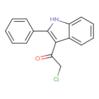 Chemical structure of 2-chloro-1-(2-phenyl-1H-indol-3-yl)ethan-1-one - CSSB00000595434