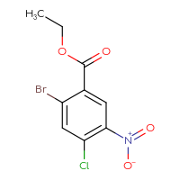 Chemical structure of ethyl 2-bromo-4-chloro-5-nitrobenzoate - CSSB00045189182