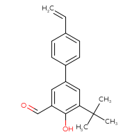 Chemical structure of 5-tert-butyl-4'-ethenyl-4-hydroxy-[1,1'-biphenyl]-3-carbaldehyde - CSSB06581508735