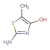 Chemical structure of 2-amino-5-methyl-1,3-thiazol-4-ol - CSSB00000022715