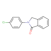 Chemical structure of 2-(4-chlorophenyl)-2,3-dihydro-1H-isoindol-1-one - CSSB06744555001