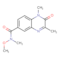 Chemical structure of N-methoxy-N,1,3-trimethyl-2-oxo-1,2-dihydroquinoxaline-6-carboxamide - CSSB02271959974