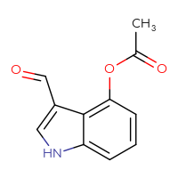 Chemical structure of 3-formyl-1H-indol-4-yl acetate - CSSB06741646798
