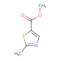 Chemical structure of methyl 2-methyl-1,3-thiazole-5-carboxylate - CSSB00000747827