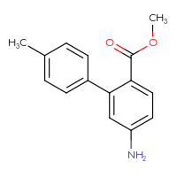 Chemical structure of methyl 5-amino-4'-methyl-[1,1'-biphenyl]-2-carboxylate - CSSB03578075097