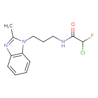 Chemical structure of 2-chloro-2-fluoro-N-[3-(2-methyl-1H-1,3-benzodiazol-1-yl)propyl]acetamide - CSSB21332054881