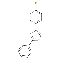 Chemical structure of 4-(4-fluorophenyl)-2-phenyl-1,3-thiazole - CSSB00000486647