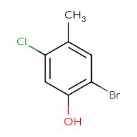 Chemical structure of 2-bromo-5-chloro-4-methylphenol - CSSB00012361928
