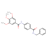 Chemical structure of N-[4-(benzylcarbamoyl)phenyl]-3,4,5-trimethoxybenzamide - CSSB00046088053