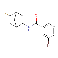 Chemical structure of 3-bromo-N-{5-fluorobicyclo[2.2.1]heptan-2-yl}benzamide - CSSB02176211268