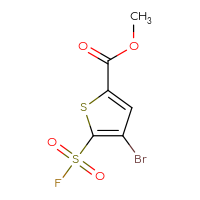 Chemical structure of methyl 4-bromo-5-(fluorosulfonyl)thiophene-2-carboxylate - CSSB00015196276