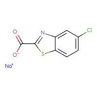 Chemical structure of sodium 5-chloro-1,3-benzothiazole-2-carboxylate - CSSB00000733164