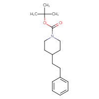 Chemical structure of tert-butyl 4-(2-phenylethyl)piperidine-1-carboxylate - CSSB00104155966