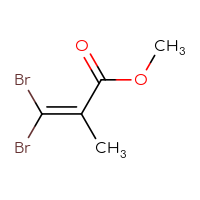 Chemical structure of methyl 3,3-dibromo-2-methylprop-2-enoate - CSSB14929179435