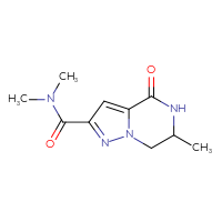 Chemical structure of N,N,6-trimethyl-4-oxo-4H,5H,6H,7H-pyrazolo[1,5-a]pyrazine-2-carboxamide - CSSB00836837437