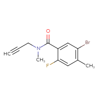 Chemical structure of 5-bromo-2-fluoro-N,4-dimethyl-N-(prop-2-yn-1-yl)benzamide - CSSB06917764041