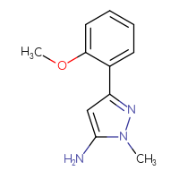 Chemical structure of 3-(2-methoxyphenyl)-1-methyl-1H-pyrazol-5-amine - CSSB00011267193