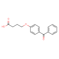 Chemical structure of 4-(4-benzoylphenoxy)butanoic acid - CSSB01385634852