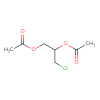 Chemical structure of 1-(acetyloxy)-3-chloropropan-2-yl acetate - CSSB00009892962