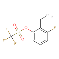 Chemical structure of 2-ethyl-3-fluorophenyl trifluoromethanesulfonate - CSSB20519107087