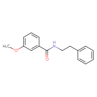 Chemical structure of 3-methoxy-N-(2-phenylethyl)benzamide - CSSB00046135014