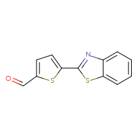 Chemical structure of 5-(1,3-benzothiazol-2-yl)thiophene-2-carbaldehyde - CSSB00010166612