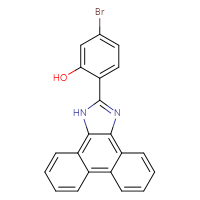 Chemical structure of 5-bromo-2-{1H-phenanthro[9,10-d]imidazol-2-yl}phenol - CSSB21494538825