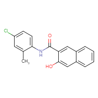 Chemical structure of N-(4-chloro-2-methylphenyl)-3-hydroxynaphthalene-2-carboxamide - CSSB00000035537
