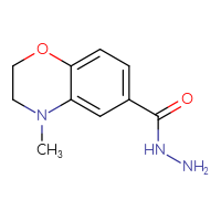 Chemical structure of 4-methyl-3,4-dihydro-2H-1,4-benzoxazine-6-carbohydrazide - CSSB00010254607