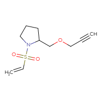 Chemical structure of 1-(ethenesulfonyl)-2-[(prop-2-yn-1-yloxy)methyl]pyrrolidine - CSMB02136517965