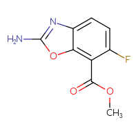 Chemical structure of methyl 2-amino-6-fluoro-1,3-benzoxazole-7-carboxylate - CSSB00010997091