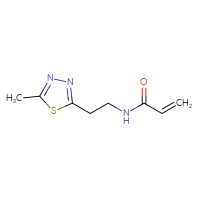Chemical structure of N-[2-(5-methyl-1,3,4-thiadiazol-2-yl)ethyl]prop-2-enamide - CSSB00016456083