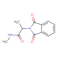 Chemical structure of 2-(1,3-dioxo-2,3-dihydro-1H-isoindol-2-yl)-N-methylpropanamide - CSSB00015544216