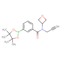 Chemical structure of N-(oxetan-3-yl)-N-(prop-2-yn-1-yl)-3-(4,4,5,5-tetramethyl-1,3,2-dioxaborolan-2-yl)benzamide - CSSB03583284471