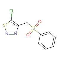 Chemical structure of 4-[(benzenesulfonyl)methyl]-5-chloro-1,2,3-thiadiazole - CSSB00000062629
