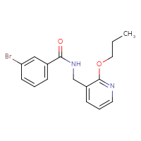 Chemical structure of 3-bromo-N-[(2-propoxypyridin-3-yl)methyl]benzamide - CSSB02074391069
