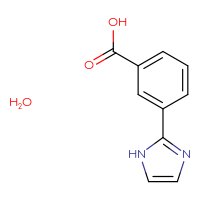 Chemical structure of 3-(1H-imidazol-2-yl)benzoic acid hydrate - CSSB00015187657