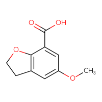 Chemical structure of 5-methoxy-2,3-dihydro-1-benzofuran-7-carboxylic acid - CSSB00021031671