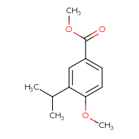 Chemical structure of methyl 4-methoxy-3-(propan-2-yl)benzoate - CSSB00033486859