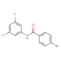 Chemical structure of 4-bromo-N-(3,5-difluorophenyl)benzamide - CSSB00000507391