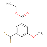 Chemical structure of ethyl 3-(difluoromethyl)-5-methoxybenzoate - CSSB07167907782
