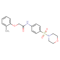 Chemical structure of 2-(2-methylphenoxy)-N-[4-(morpholine-4-sulfonyl)phenyl]acetamide - CSSB00026088659