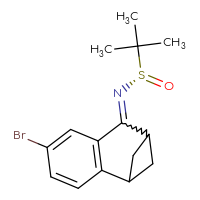 Chemical structure of (S)-N-{5-bromotricyclo[7.1.1.0²,⁷]undeca-2(7),3,5-trien-8-ylidene}-2-methylpropane-2-sulfinamide - CSSB21331808352