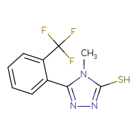 Chemical structure of 4-methyl-5-[2-(trifluoromethyl)phenyl]-4H-1,2,4-triazole-3-thiol - CSSB00001316514