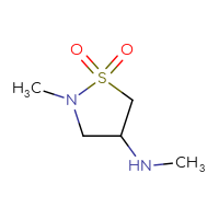 Chemical structure of 2-methyl-4-(methylamino)-1λ⁶,2-thiazolidine-1,1-dione - CSSB06656266996