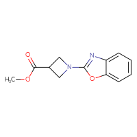 Chemical structure of methyl 1-(1,3-benzoxazol-2-yl)azetidine-3-carboxylate - CSSB01995322299